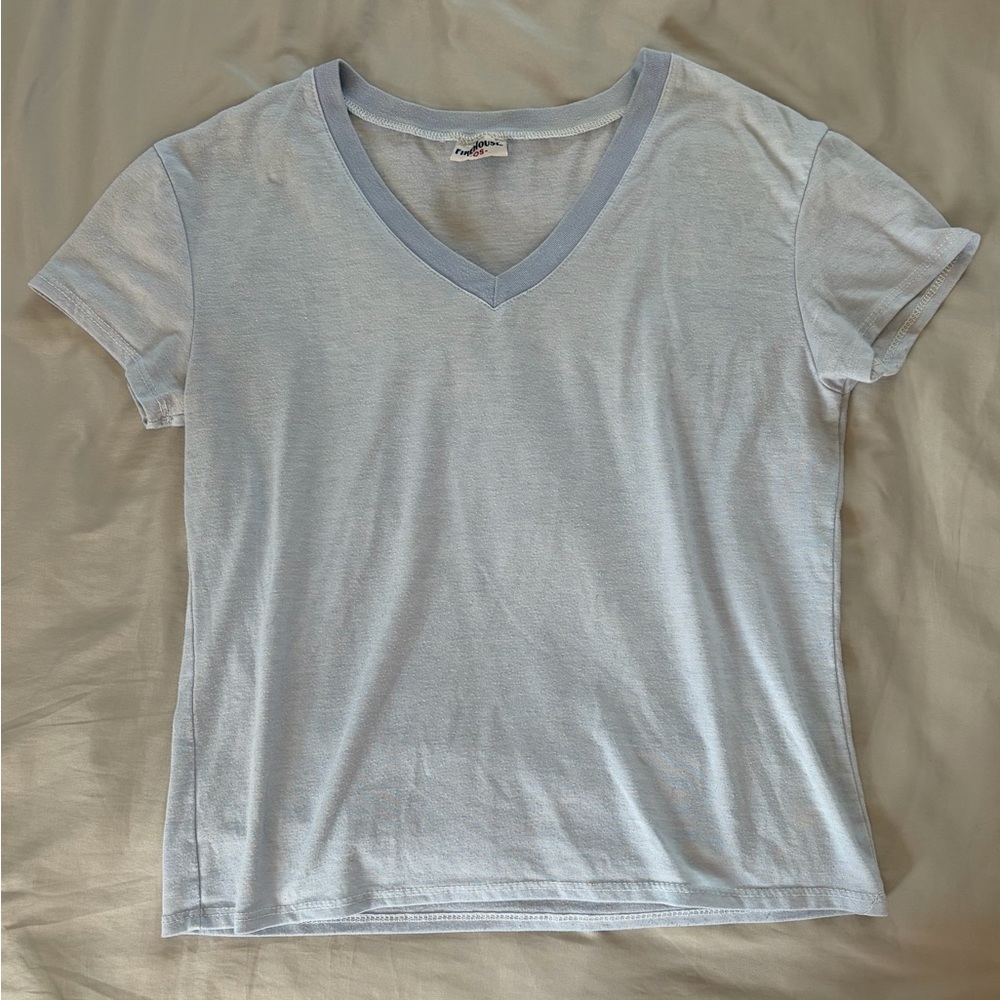 Firehouse Light Blue V-Neck Women's Tee